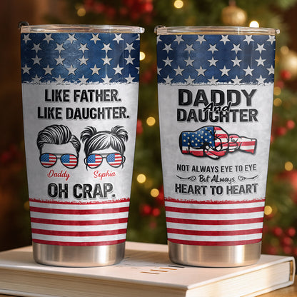 Like Father Like Daughter Oh Crap American Flag Sunglasses