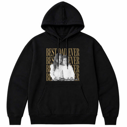 Best Dad Ever With Custom Photo And Names - Personalized Custom Unisex T-shirt, Hoodie - DAD707_BBAS