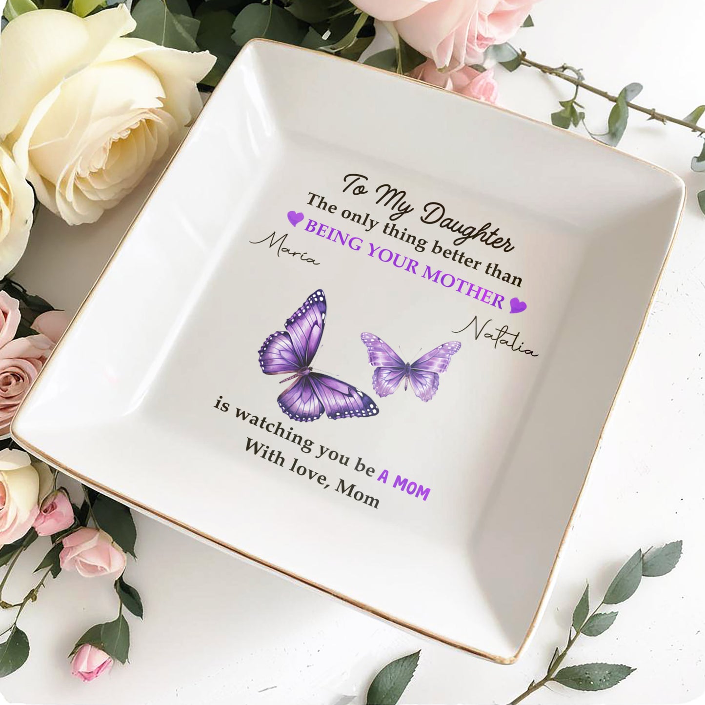 The Only Thing Better Than Being Your Mother - Personalized Custom Jewelry Dish - DAU002_SCRD