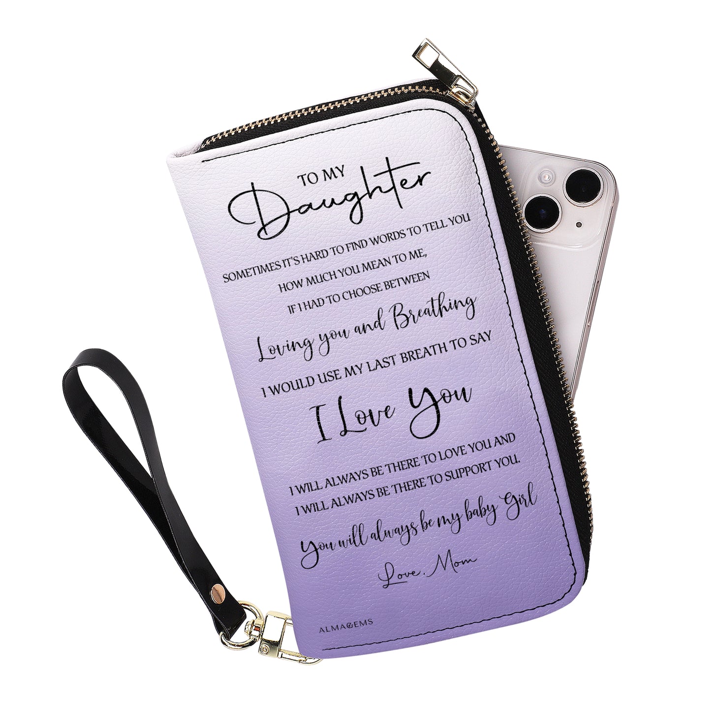 Last Breath To Say I Love You - Personalized Custom Women Leather Wallet - DAU003_WW