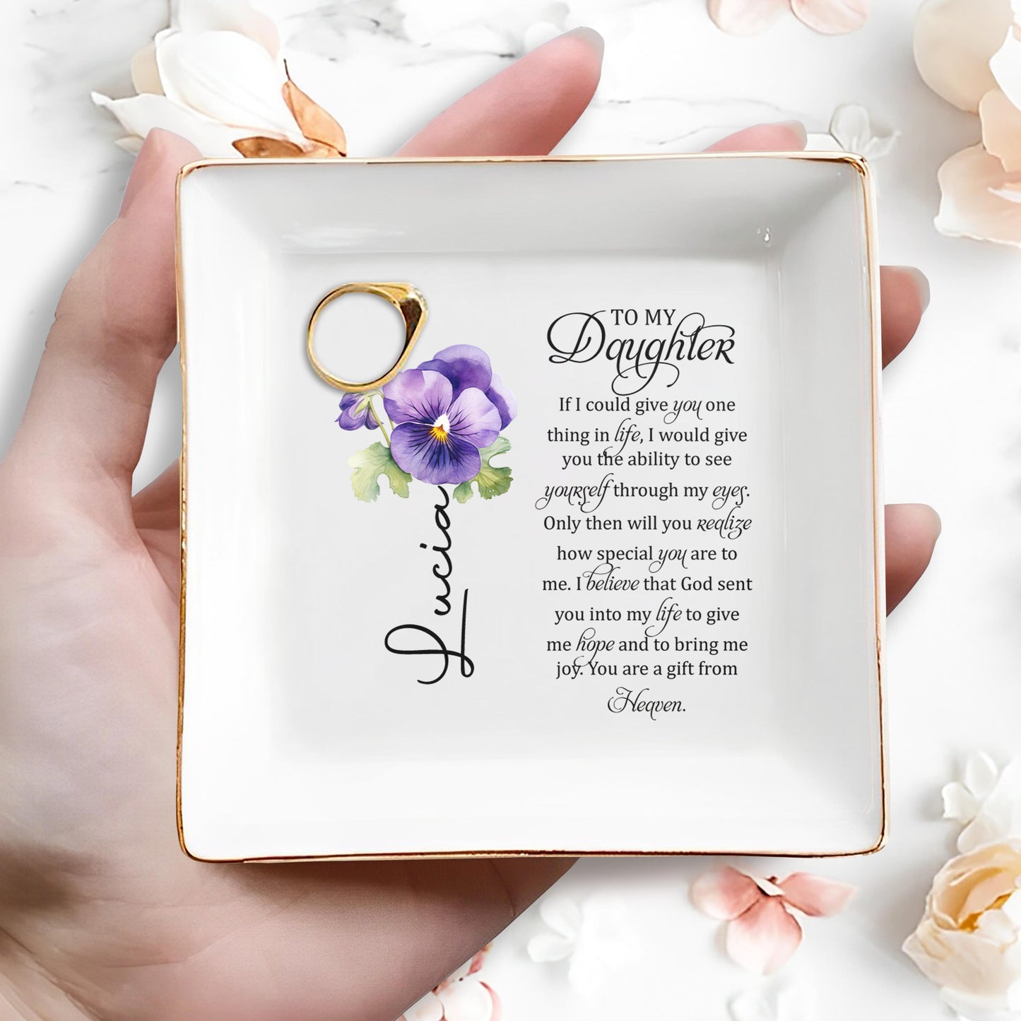 If I Could Give You One Thing In Life - Personalized Custom Jewelry Dish - DAU014_SCRD