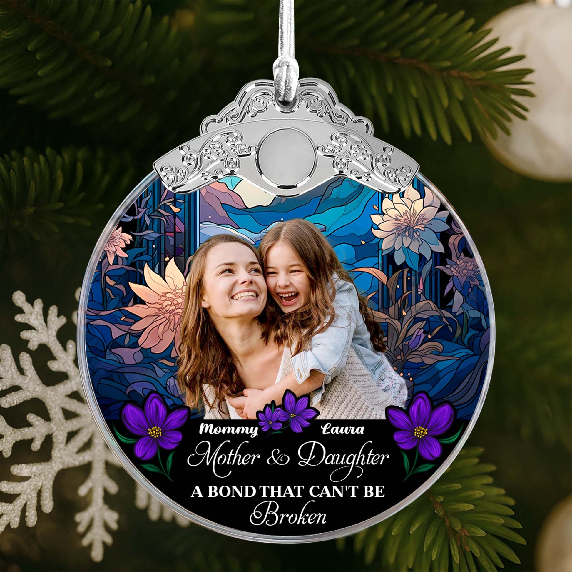 Mother & Daughter Bond with Flowers