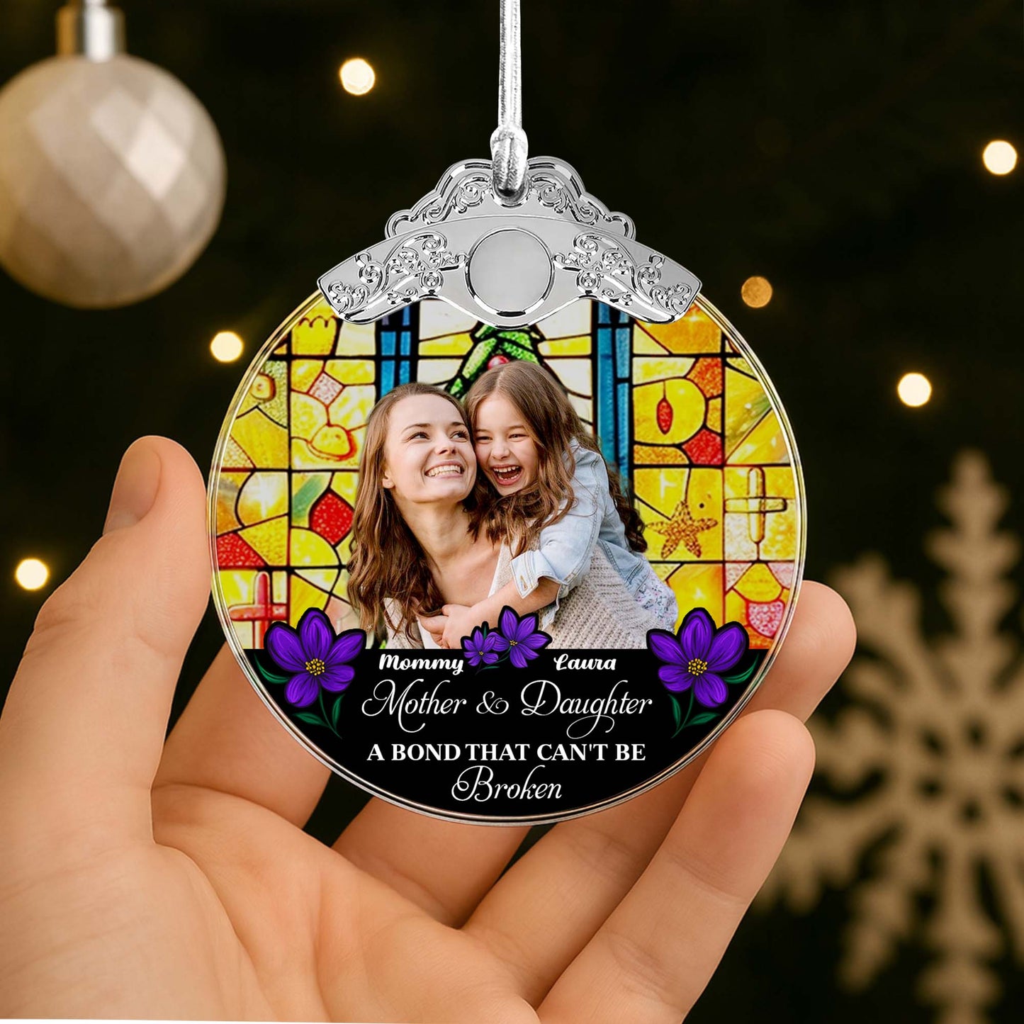 Mother & Daughter Bond with Flowers