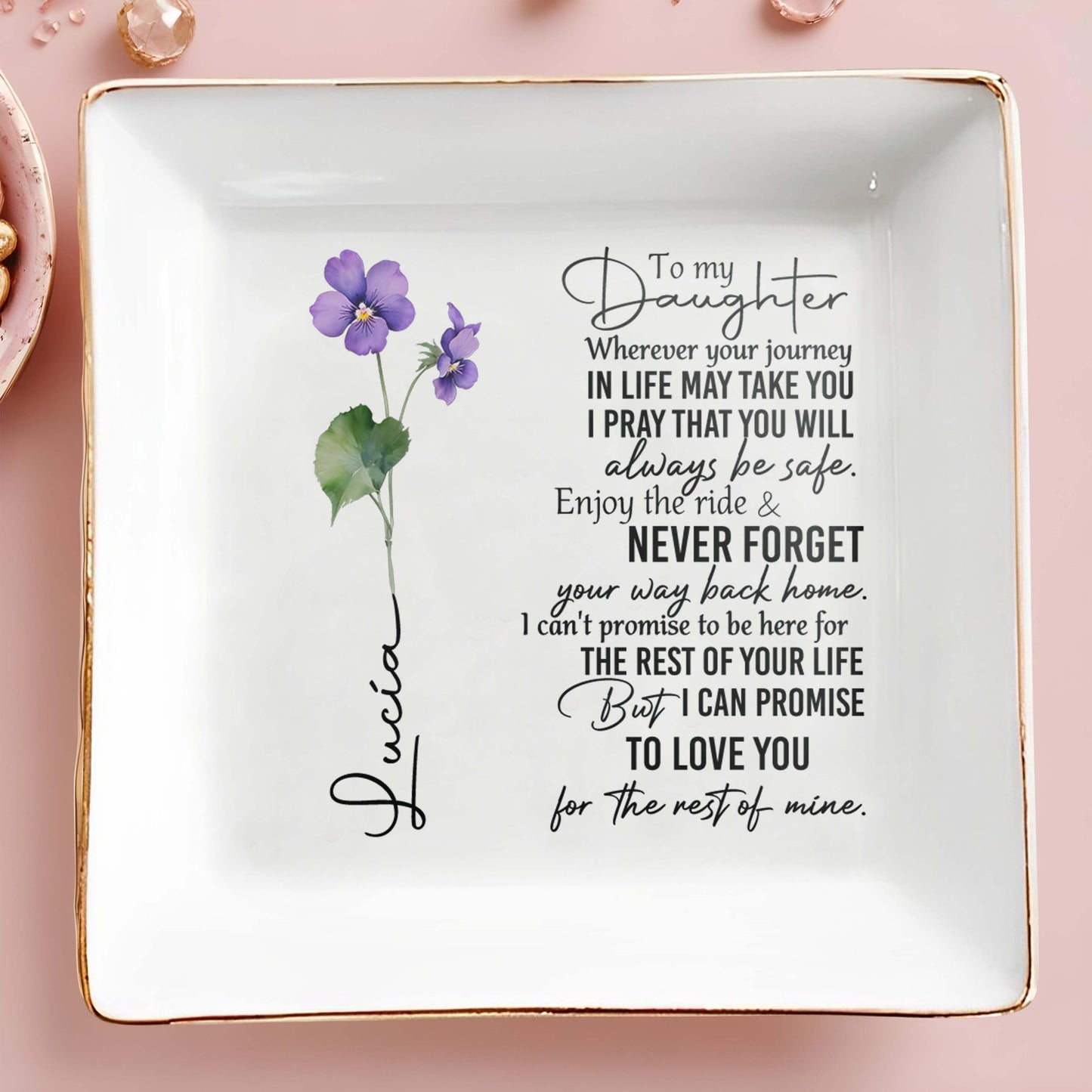 Emotional Message Of Love & Safety Jewelry Dish