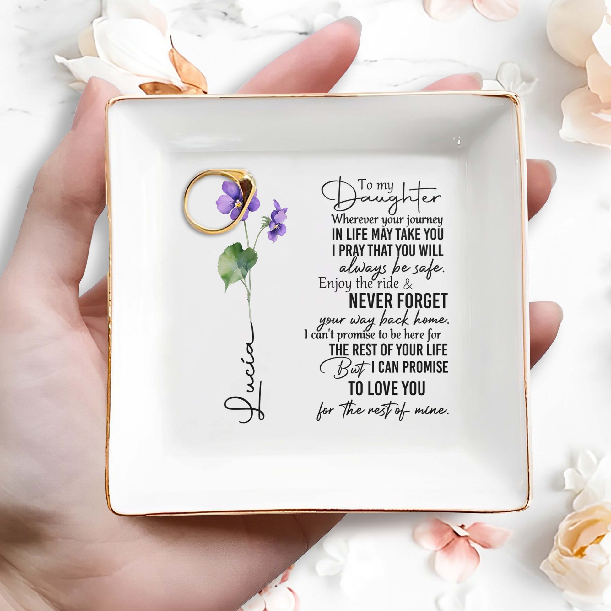 Emotional Message Of Love & Safety Jewelry Dish