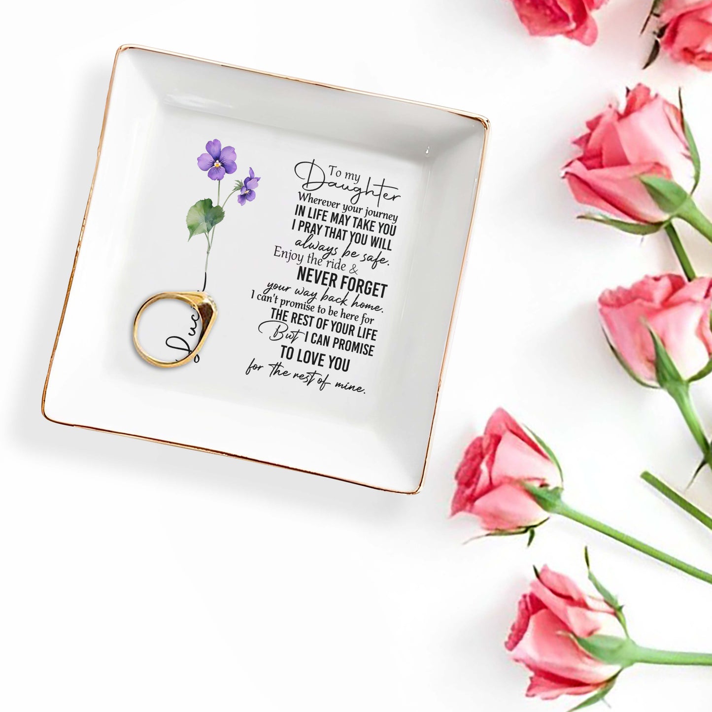 Emotional Message Of Love & Safety Jewelry Dish