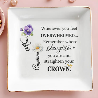 Straighten Your Crown Personalized Jewelry Dish