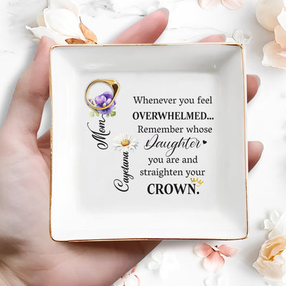 Straighten Your Crown Personalized Jewelry Dish