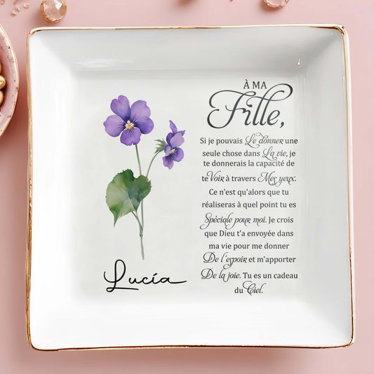 Gift For Daughter With Emotional Quote and Flowers