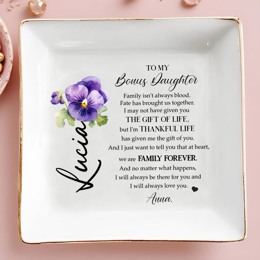 Family Isn't Always Blood Personalized Dish - Personalized Custom Jewelry Dish - DAU042_SCRD