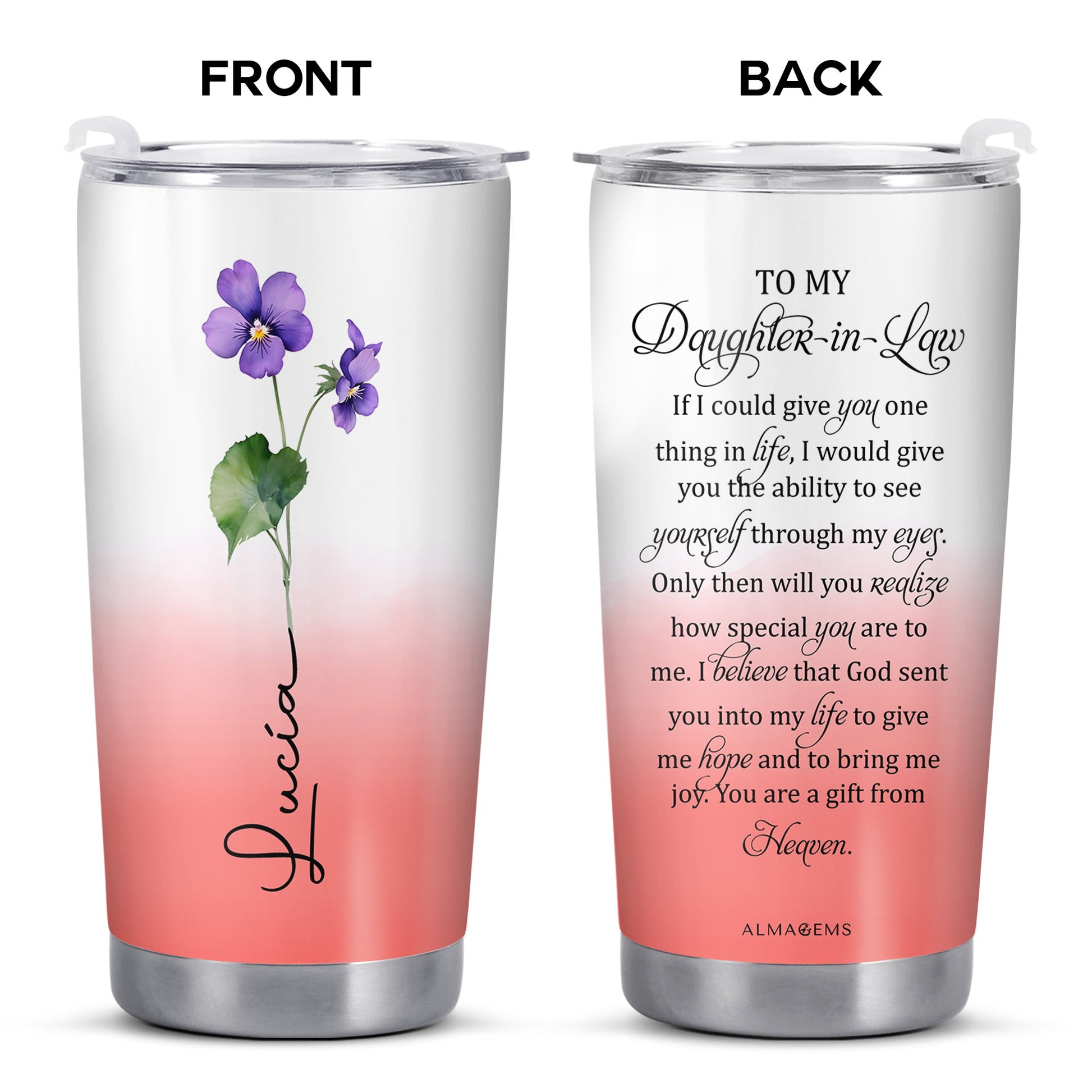 Cherish Nature's Beauty In Every Sip Violet Flower Tumbler