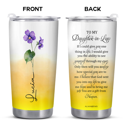 Cherish Nature's Beauty In Every Sip Violet Flower Tumbler