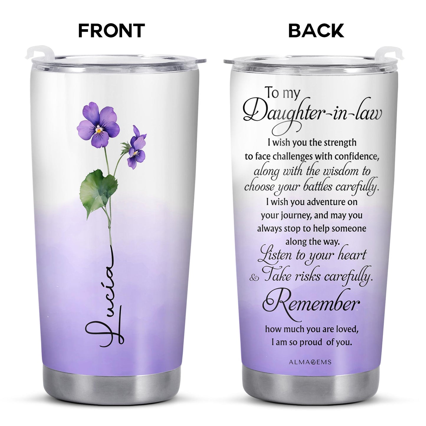 Take Risks Carefully, Remember You Are Loved - Personalized Custom Stainless Steel Tumbler 20oz 30oz - DAU071_TB