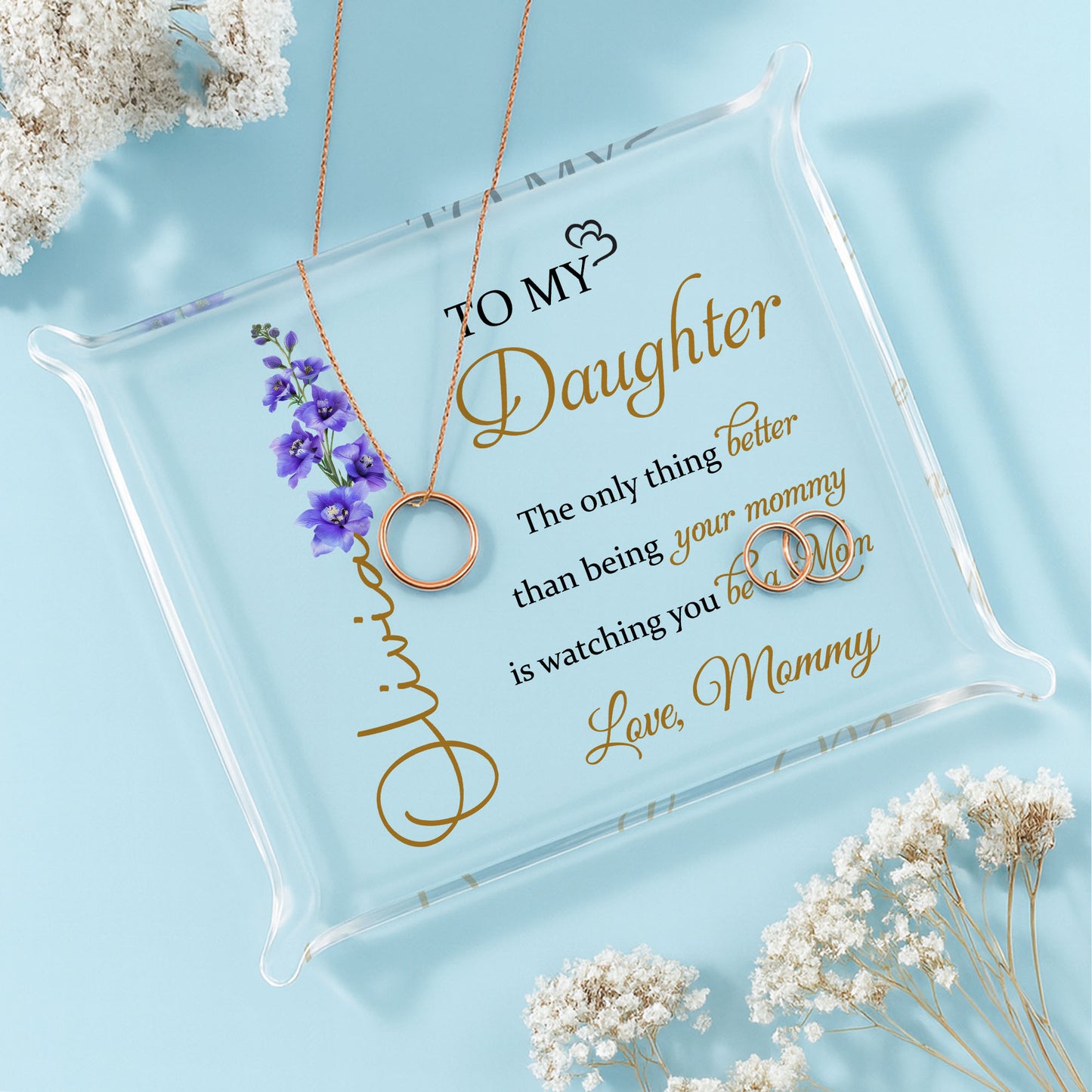 To My Daughter, Love From Mom, Beautiful Floral Design