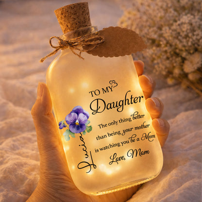 To My Daughter, Love From Mom, Pansy Flower Design