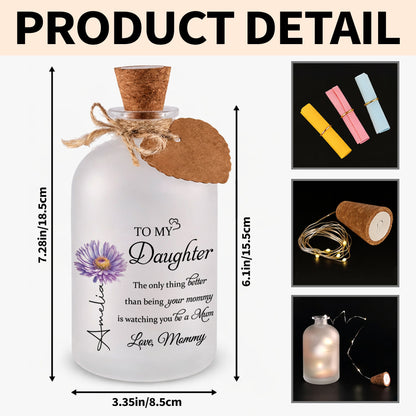 To My Daughter, Love From Mom, Pansy Flower Design