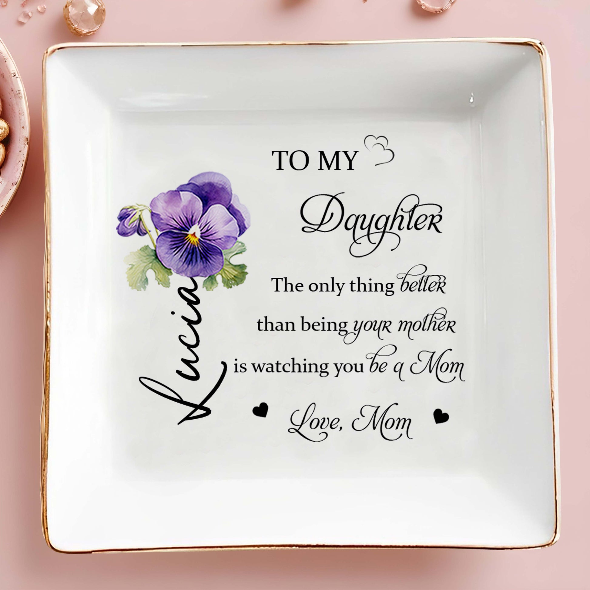 To My Daughter, Watching You Be A Mom, Pansy Flower Design