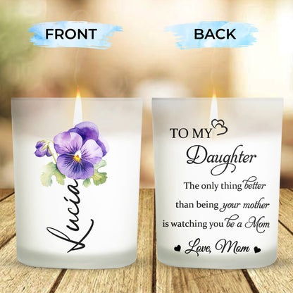 To My Daughter, Love From Mom With Pansy Design