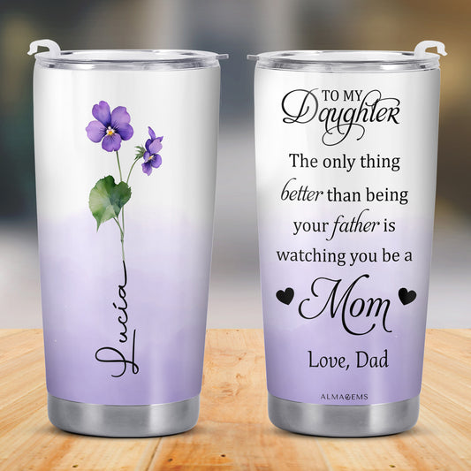 Watching You Be A Mom, Violets And Heart Design