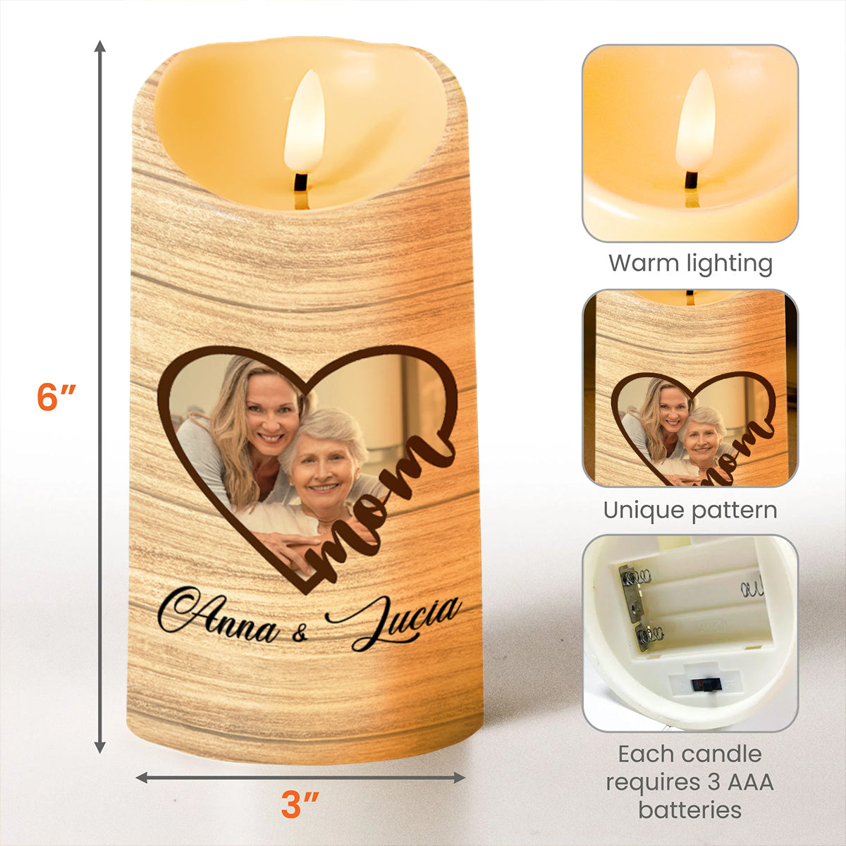 To My Daughter See Yourself Through My Eyes Heart Candle