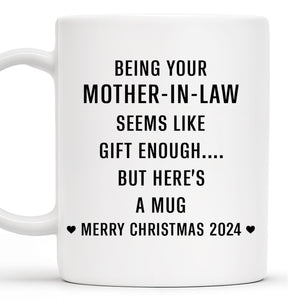 Merry Christmas Mother-In-Law Mug With Heart