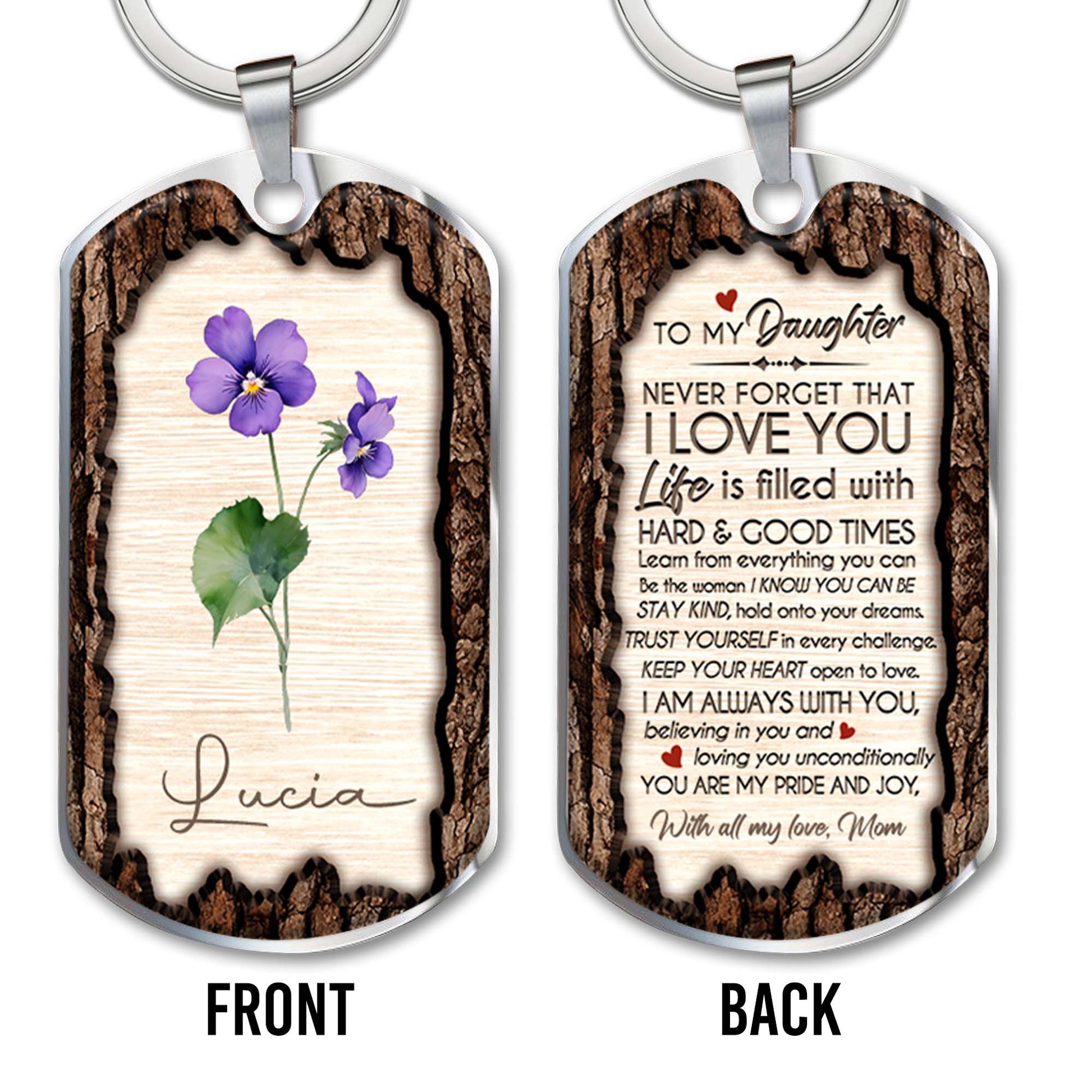Never Forget That I Love You, Beautiful Flowers Personalized Message