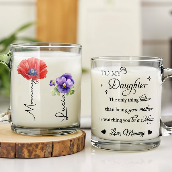 To My Daughter Love From Mom Featuring Poppies And Pansies