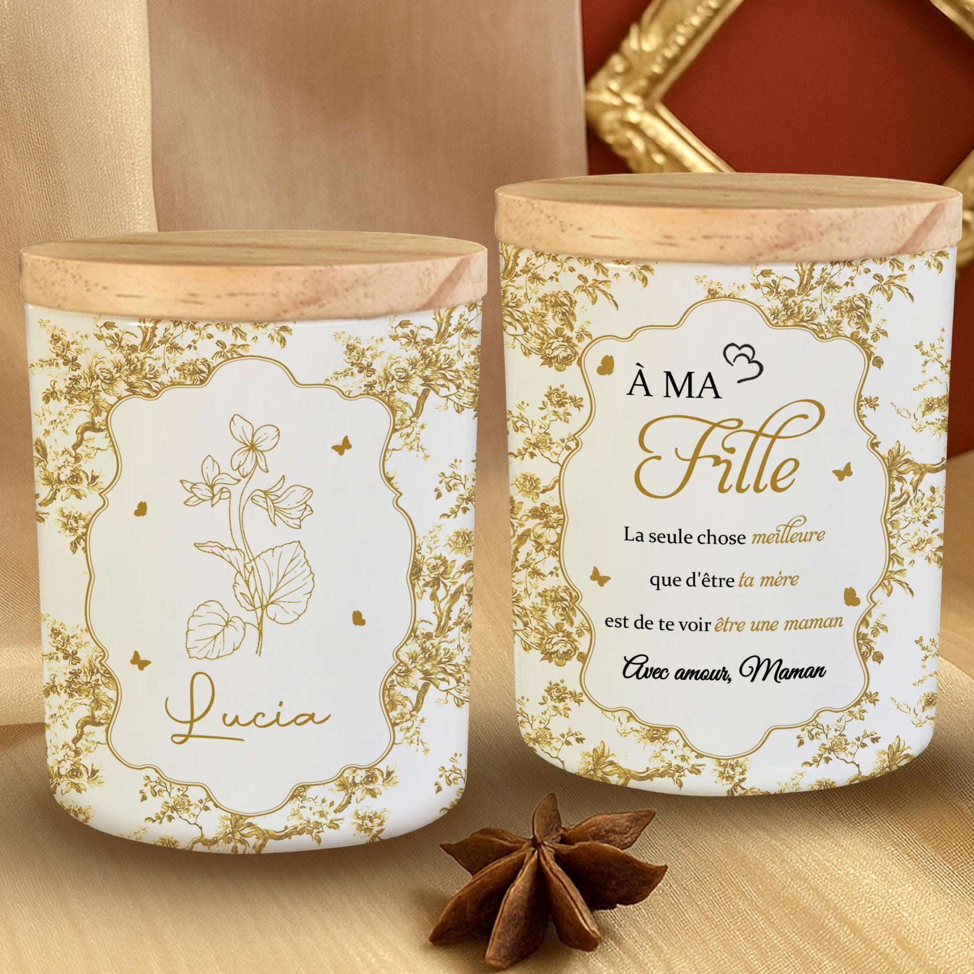 The Best Thing About Being a Mother, Flowers and Hearts Design