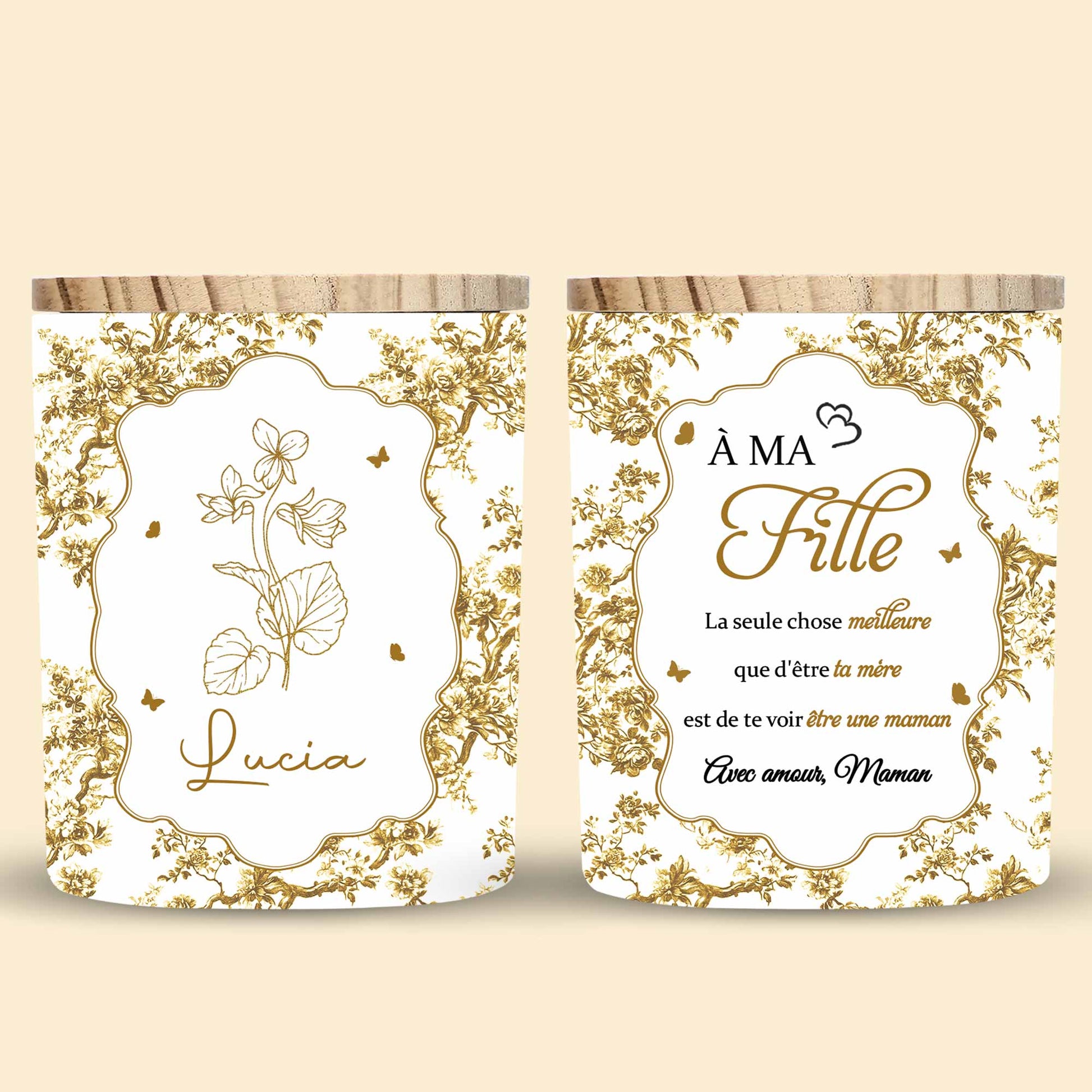 The Best Thing About Being a Mother, Flowers and Hearts Design