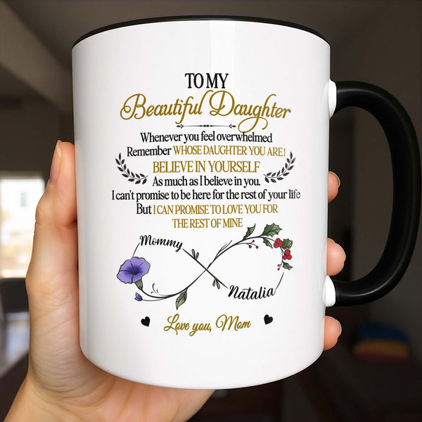 To My Beautiful Daughter Whenever You Feel Overwhelmed, Flowers and Heart