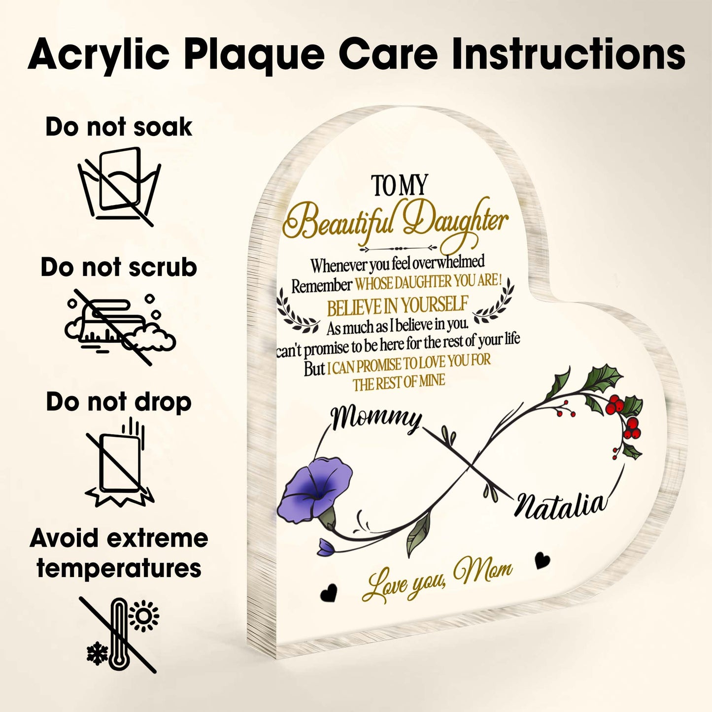 To My Beautiful Daughter, Remember Whose Daughter You Are, Flowers and Branches