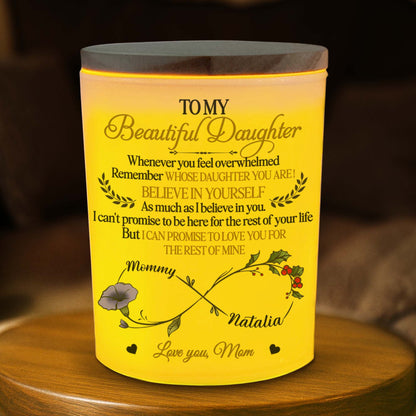 To My Beautiful Daughter, Floral And Heart Design