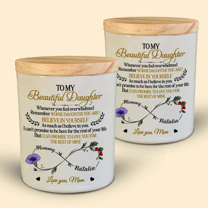 To My Beautiful Daughter, Floral And Heart Design