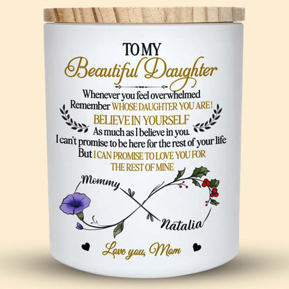 To My Beautiful Daughter, Floral And Heart Design