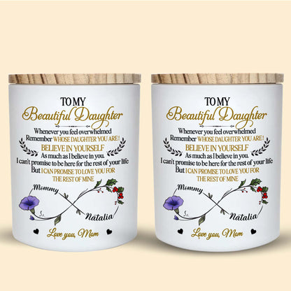 To My Beautiful Daughter, Floral And Heart Design