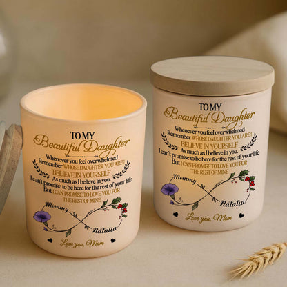 To My Beautiful Daughter, Floral And Heart Design