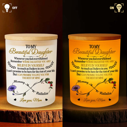 To My Beautiful Daughter, Floral And Heart Design