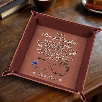 To My Beautiful Daughter, Flower And Heart Design