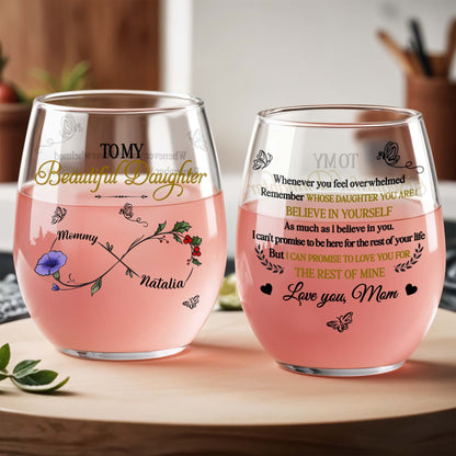 To My Beautiful Daughter, For The Rest Of Mine, Flowers and Hearts