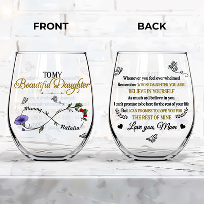 To My Beautiful Daughter, For The Rest Of Mine, Flowers and Hearts