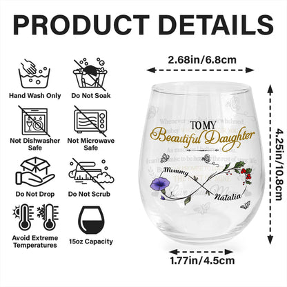 To My Beautiful Daughter, For The Rest Of Mine, Flowers and Hearts