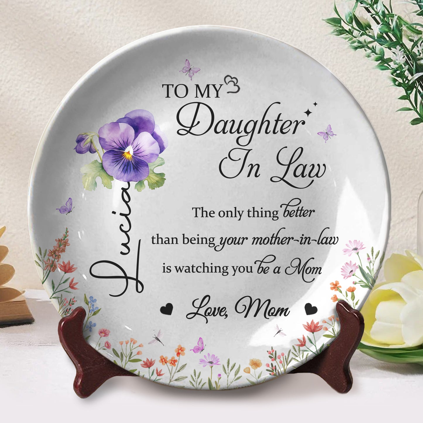 To My Daughter In Law, The only thing better, Flowers and Butterflies