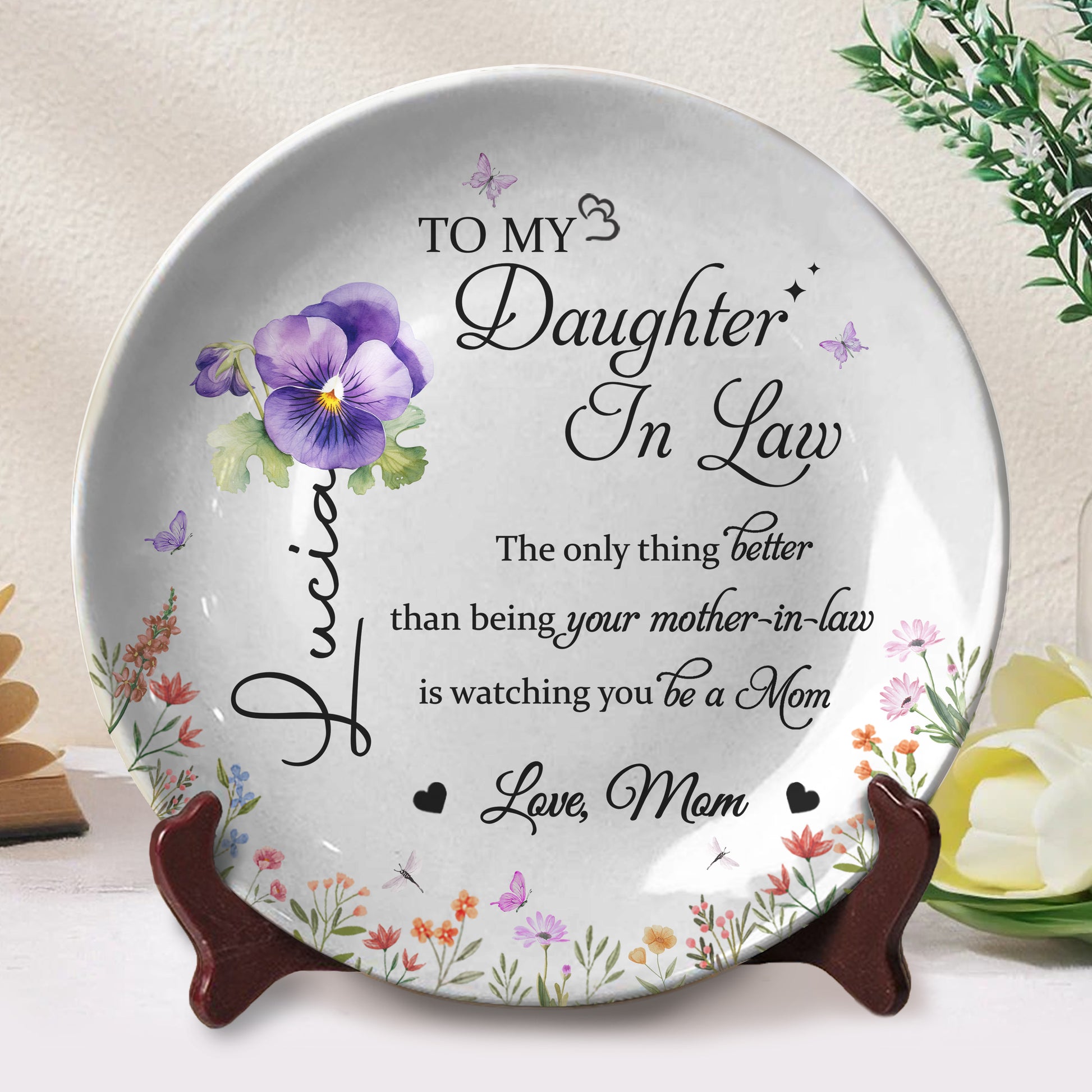 To My Daughter In Law, The only thing better, Flowers and Butterflies