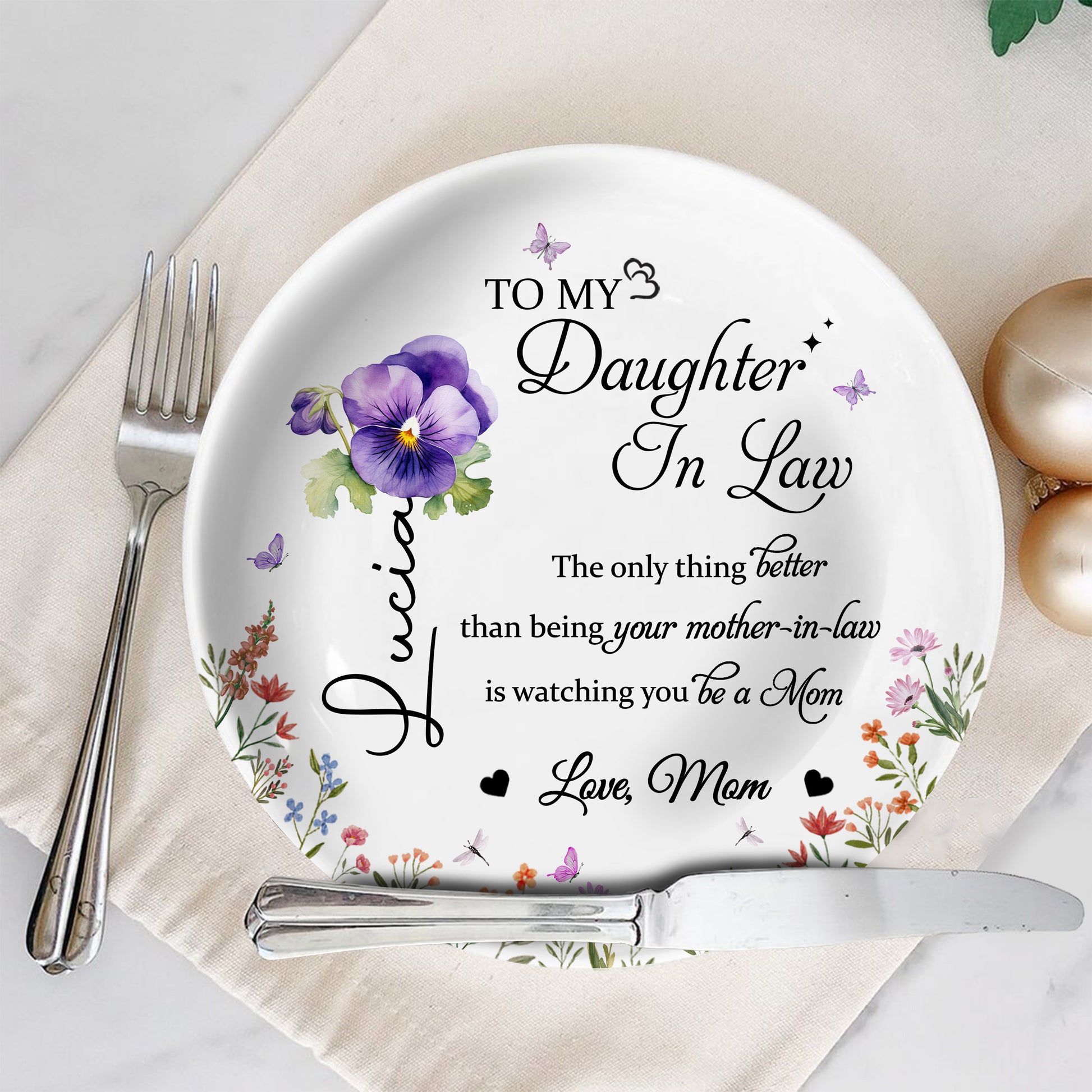 To My Daughter In Law, The only thing better, Flowers and Butterflies