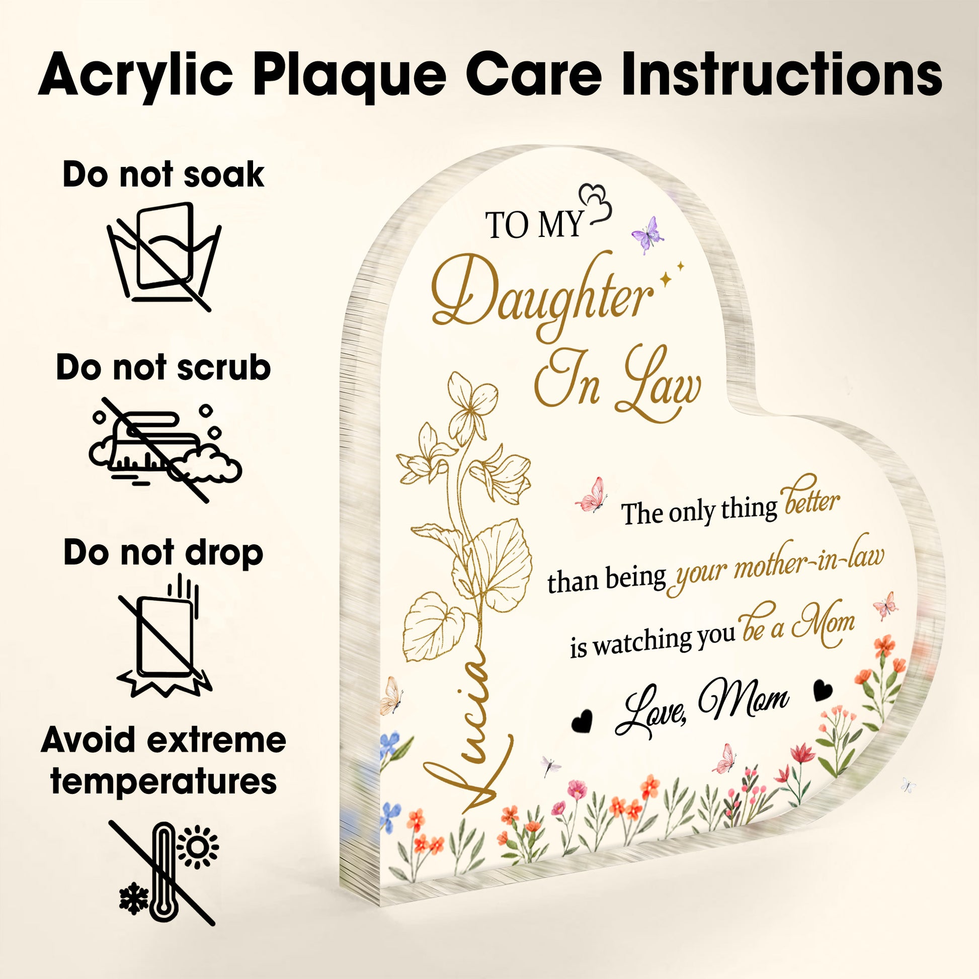 To My Daughter-In-Law The only thing better than being your mother-in-law, Butterflies and Flowers