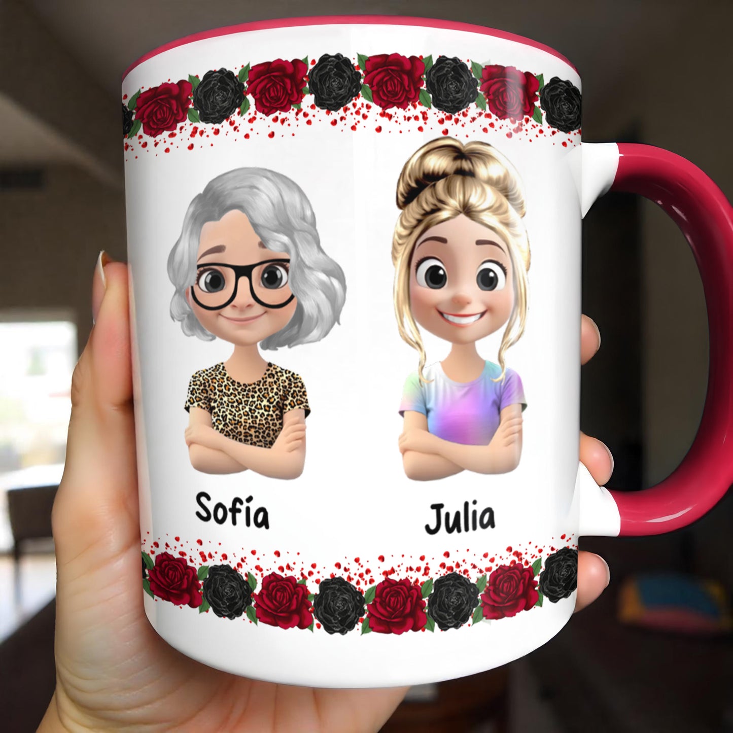 A Mi Hija Valiente Roses Mug Reminder