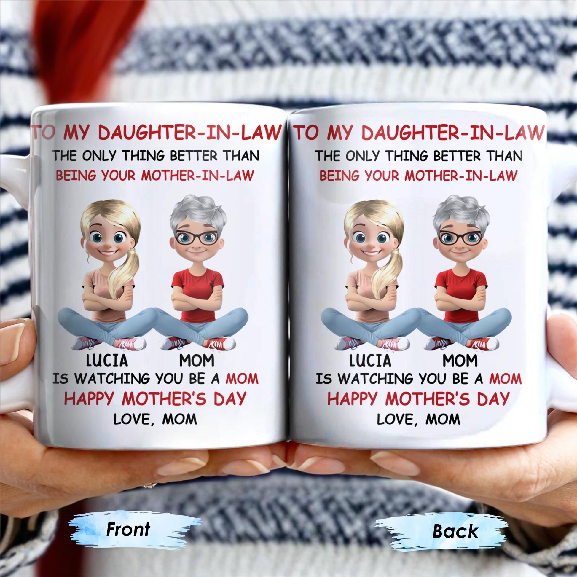 To My Daughter-In-Law The Only Thing Better Than Being Your Mother-In-Law, Mother and Daughter Characters