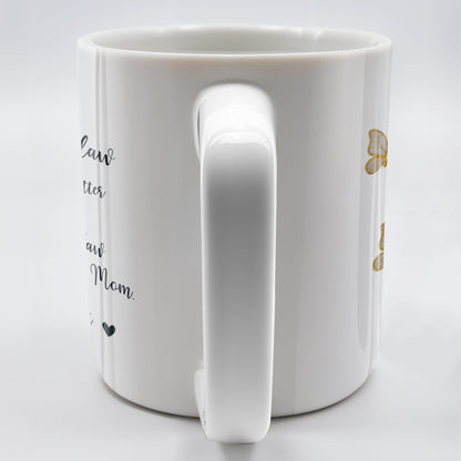 À ma belle-fille, la seule chose qui soit meilleure que d'être ta belle-mère, fleurs et papillons - Tasse à café personnalisée - DAU173_MG