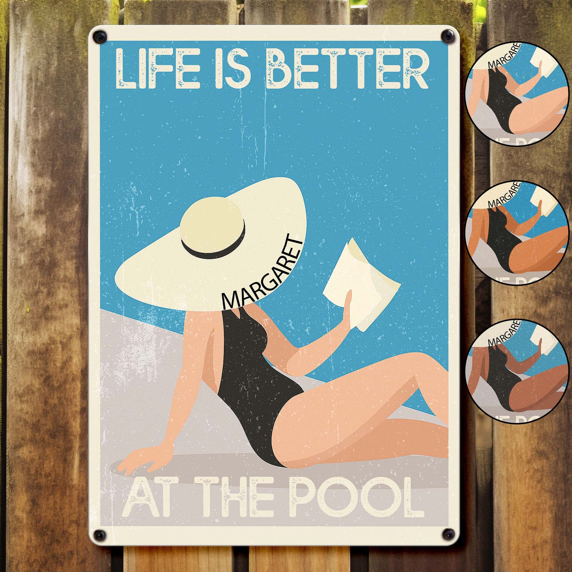 Life Is Better At The Pool With Woman And Hat