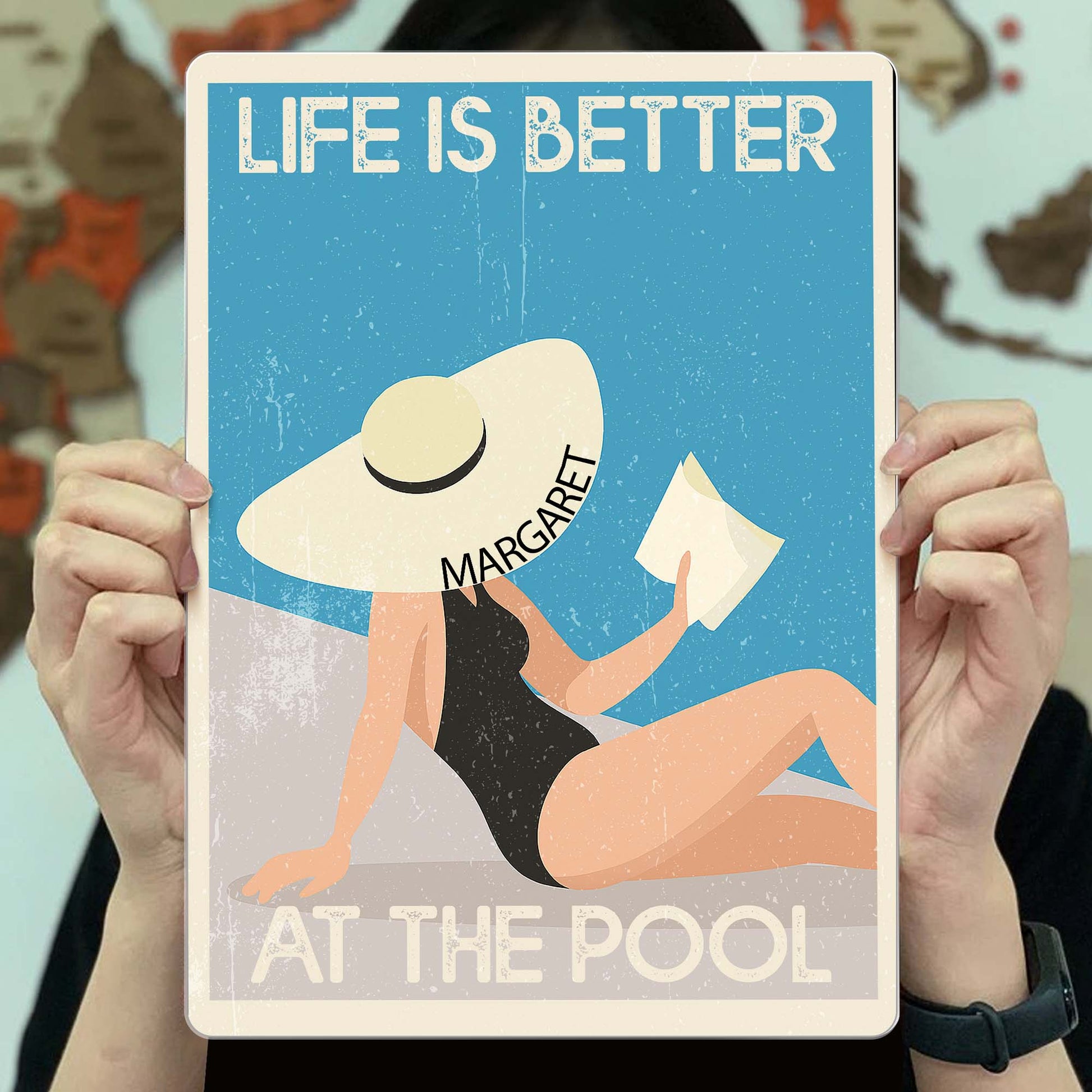 Life Is Better At The Pool With Woman And Hat